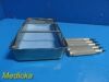 Wright Medical SWANSON TRAPEZIUM Finger RASPS T1-T5 W/ Sterilization Tray