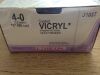 ETHICON J103T Coated Vicryl Violet Braided Suture, 4-0 (24/Box) (x)