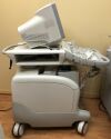 GE Vivid 3 Ultrasound with 3 Transducer Probe Linear Phase Endo on a Cart