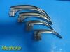 TELEFLEX MEDICAL 4X Teleflex Rusch Snaplight Fiber Optic Macintosh Laryngoscope Blades ~ Laryngoscope