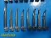 MERCURY MEDICAL 16X  UPSHER Assorted Fiber Optic Miller Laryngoscope Blades/ Laryngoscope