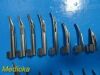 MERCURY MEDICAL 16X  UPSHER Assorted Fiber Optic Miller Laryngoscope Blades/ Laryngoscope