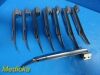 MERCURY MEDICAL 16X  UPSHER Assorted Fiber Optic Miller Laryngoscope Blades/ Laryngoscope