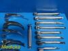 Foregger,Rusch,Hull,Drager Mercury Mac/Mil Laryngoscope Blades W/ Handles ~ Laryngoscope