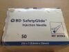 BECTON DICKINSON 305902 Hypodermic SafetyGlide Injection Needle, 23Ga x 1" (50/Box) (X)