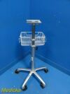 GE Dash 3000 Patient Monitor Height Adjustable Mobile Stand W/ Basket