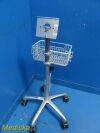 GE Dash 3000 Patient Monitor Height Adjustable Mobile Stand W/ Basket