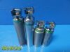 Lot of 4 Rusch Greenspec / Greenspec X FiberOptic Blade Handles ONLY