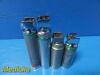 Lot of 4 Rusch Greenspec / Greenspec X FiberOptic Blade Handles ONLY