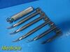 RUSCH Snaplight MiL4,MiL2,MiL1 Assorted F/O Blades W/ Greenspec F/O Handle~ Laryngoscope