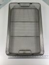 Stainless Steel Sterilization Tray with handles 21 x 13 1/2 x 3 1/2 Heavy Gauge Mesh Surgical Cases