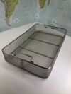 Stainless Steel Sterilization Tray with handles 21 x 13 1/2 x 3 1/2 Heavy Gauge Mesh Surgical Cases