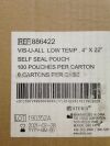STERIS 886422 Vis-U-All Low Temp Self Seal Pouch, 4" x 22" (800/Case) (X)