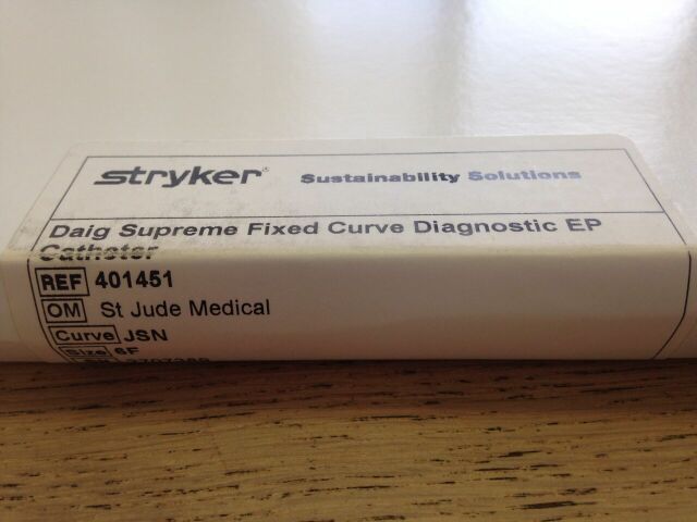 ST JUDE 401451 Daig Supreme Fixed Curve Diagnostic EP Catheter, 6F (Reprocessed By Stryker) (X)