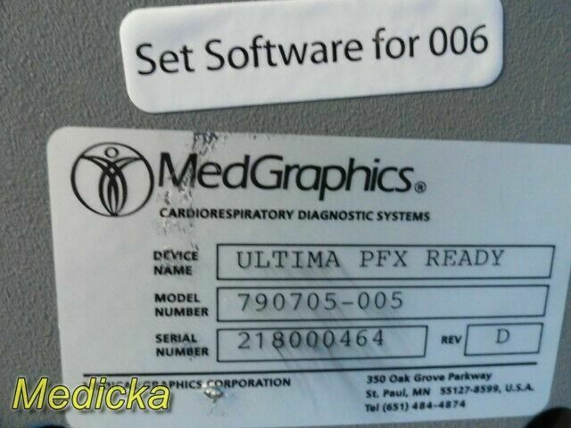 MEDGRAPHICS 790705-005 Ultima PFX Ready