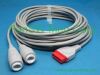 PANSWMED IBP-10028C compatible GE medical IBP cables, dual heads, edward SPO2 Probe