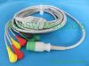PANSWMED EKG-10063A compatible CU medical ECG cable, ten leads, 3 leads SPO2 Probe