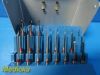 ZIMMER 18X  Hall Surgical Assorted Osteon Burs W/ Bur Rack 5038-09