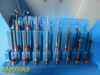 ZIMMER 18X  Hall Surgical Assorted Osteon Burs W/ Bur Rack 5038-09