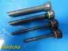 ETHICON Lot of 4 Et-Hicon 512 Purple,511 Green, 355 Orange Reusable Instrument Set