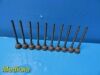 ETHICON Lot of 10 Et-Hicon 355 Reusable Instrument Sleeves, Threaded, Orange