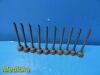 ETHICON Lot of 10 Et-Hicon 355 Reusable Instrument Sleeves, Threaded, Orange