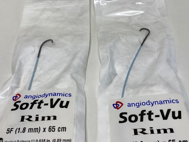 ANGIO DYNAMICS Lot of 2 Soft-Vu Rim 5F (1.8mm)x65cm 10733301   Exp. 12-2020 (#H29) 10733301 Soft-Vu Rim 5F (1.8mm)x65cm