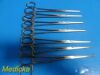 SKLAR Lot of 7  36-3180    Intestinal Forceps, 8", 1X2 Teeth, Straight