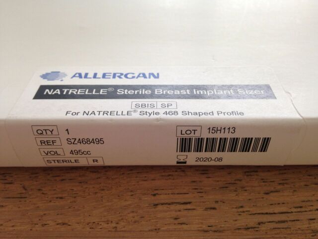 ALLERGAN /SPECIALTY SURGICAL SZ468495 NATRELLE Sterile Breast Implant Sizer, 495cc (X)