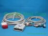 PANSWMED XDX-10054D compatible Bionet BM5 ECG cable, trunk leads, SPO2 Probe