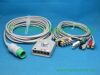 PANSWMED XDX-10052 compatible Spacelabs ECG trunk  cable leads SPO2 Probe