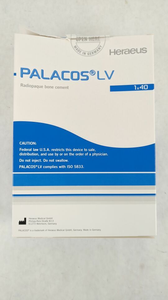 New HERAEUS 5036966 PALACOS LV+G Radiopaque Bone Cement 1x40 + 1x1