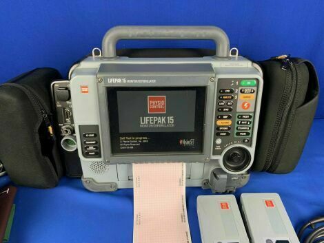 PHYSIO-CONTROL  Lifepak 15 Monitor with Paddles ETCO2 / NIBP / ECG / SPO2 2011 Defibrillator