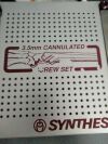 SYNTHES 3.5 CANNULATED SCREW SET SYNTHES 3.5 CANNULATED SCREW SET