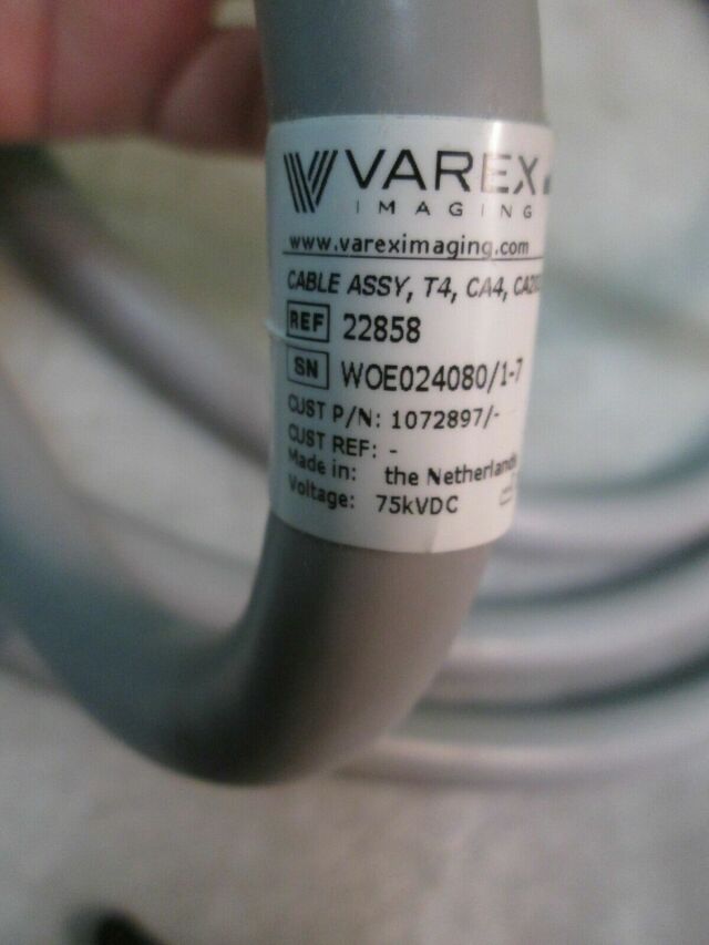 VAREX IMAGING 1072897 HV Cable Assembly (T4, CA4, CA203, SS, 3.73M 026781-00) CT Scanner