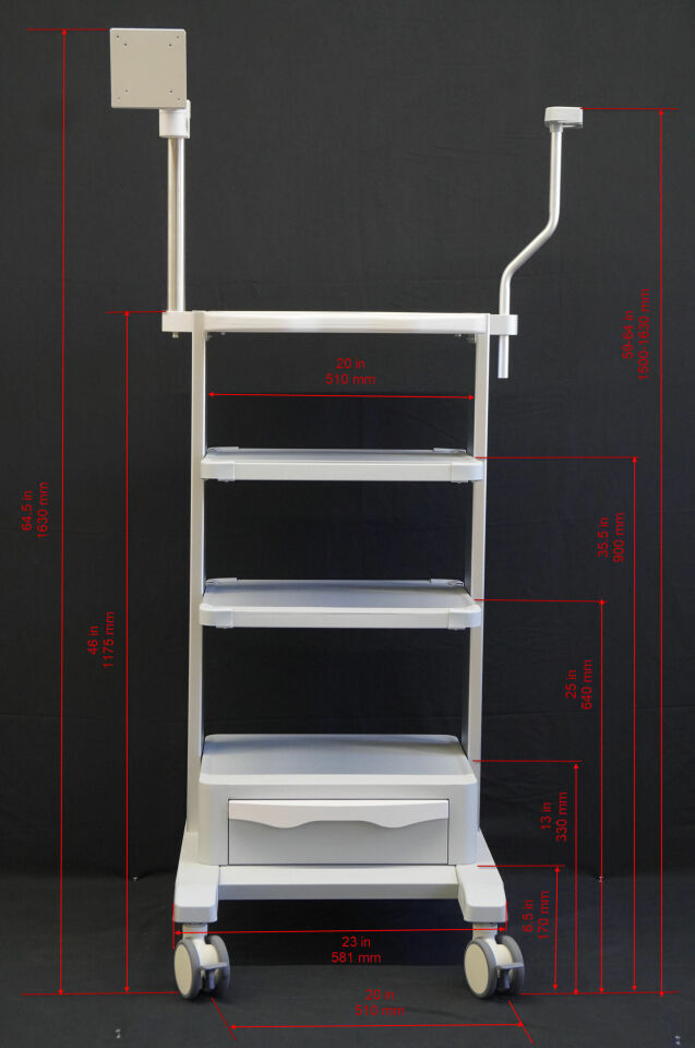 EASTSHORE TR900 Endoscopy Cart with display arm and probe holder Instrument Cart