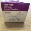 ANCHOR 1854-2 1/4DC Bunnels Straight Triangular Point Stainless Surgical Needles, Eyed Disposable (2x20/Box)