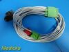 DRAEGER Medical MS16546 ECG 5 Lead Single-Pin, AHA 1M, OEM Leads