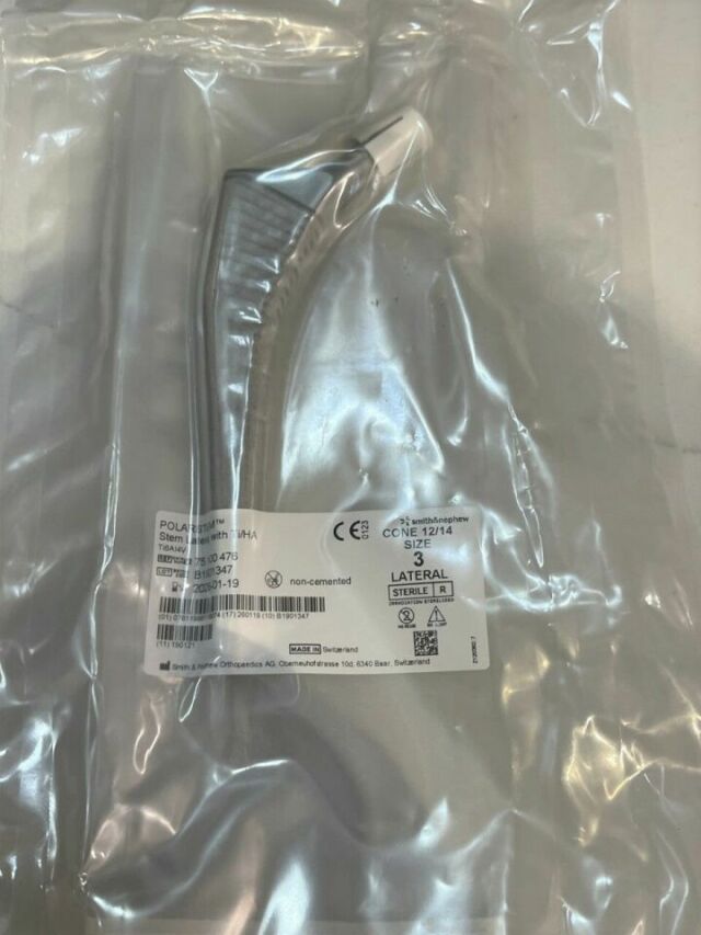 SMITH & NEPHEW POLARSTEM STERM LATERAL WITH Ti/HA SIZE 3