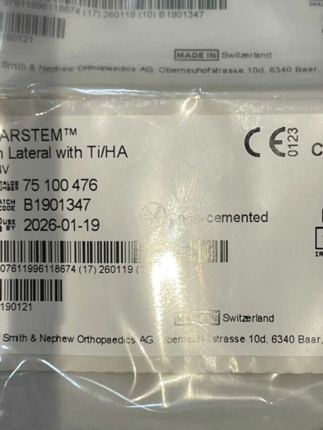 SMITH & NEPHEW POLARSTEM STERM LATERAL WITH Ti/HA SIZE 3