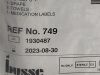 BUSSE E.R. Laceration Tray  749   Exp. 2023-08  (M49) 749