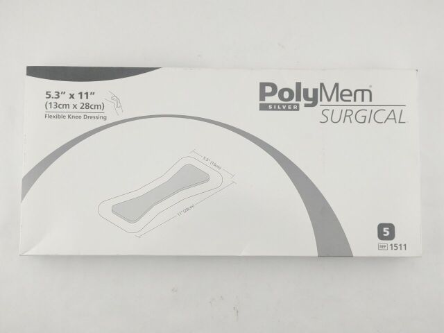 POLYMEM 1511  Box 5: Silver Surgical Flexible Knee Dressing 5.3" x 11"