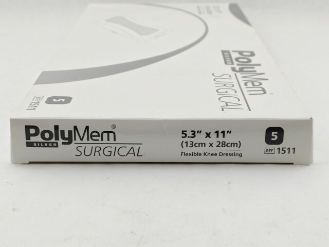 POLYMEM 1511  Box 5: Silver Surgical Flexible Knee Dressing 5.3" x 11"