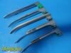 VARIOUS Miller 3 & 4 Assorted Fiber Optic Laryngoscope Blades, Greenline Series