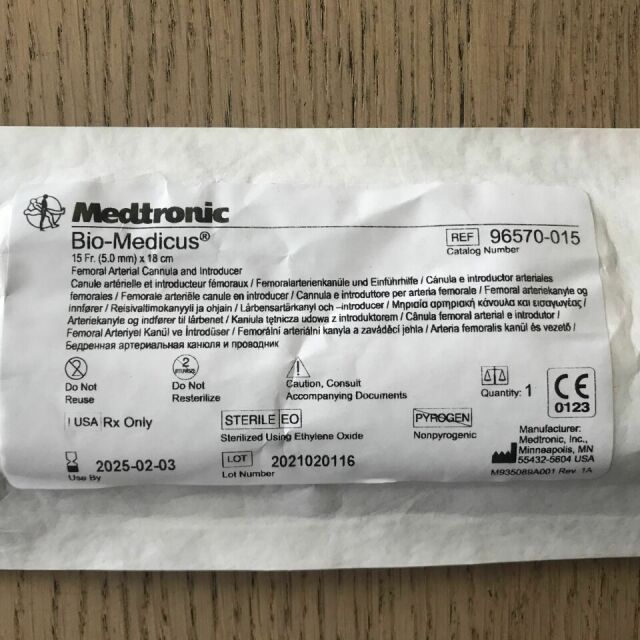 New MEDTRONIC 96570-015 Bio-Medicus Femoral Cannula And Introducer 15Fr ...