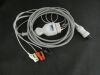 GE CB-81340 3 LEAD PHILIPS/TWIN-PIN AAMI SHIELDED ECG CABLE DETACHABLE LEADS Bedside Monitor