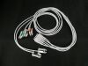 GE 412681-005 Lead Wire Set 51 Inch, 5 Leads, Multi-Link, Gold-Plated Connector, Grabber Style, AHA, Mixed, RL, LL, V, 29 Inch Right-Angle Connector, Left-Angle Connector Bedside Monitor