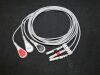 GE L3-90S0 DIN Style Compatible ECG Leadwire - 3 Leads AHA Snap Bedside Monitor