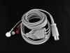 GE 9500-0229-02  ECG Cable, 3LD AHA , SNAPS, (6 Pin) Bedside Monitor