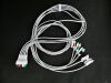 GE 2106391-002 ECG Leadwire Set 5-Lead Grabber AHA, 130 cm (51") Bedside Monitor